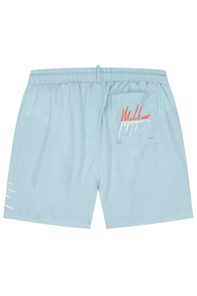 MEN SPLIT SWIM SHORTS MM1 HS25 21 828 LIGHT BLUE/CORAL